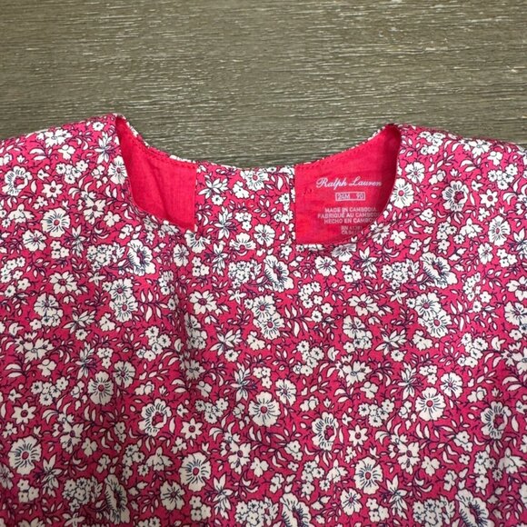 Ralph Lauren Baby Girl Toddler Floral Button Back Ruffle Dress Size 24M - Picture 2 of 4